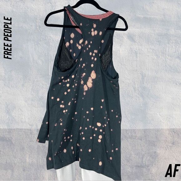 WE THE FREE HERITAGE CRAFTED TOP EMBELLISHED NEW SMALL NAVY PINK - Picture 4 of 5